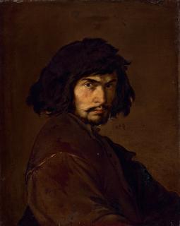 Salvator Rosa - Portrait of the artist, half-length, in a brown doublet