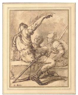 Salvator Rosa - Three soldiers in conversation