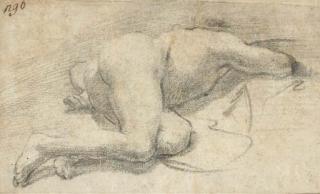 Salvator Rosa - Un homme étendu sur le sol