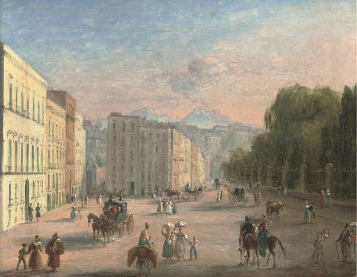 Salvatore Candido - A bustling Neapolitan street