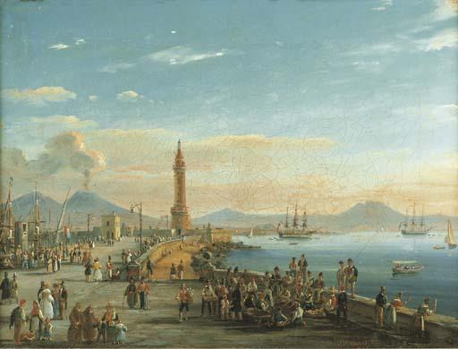 Salvatore Candido - Napoli, Vita Al Molo, 1839