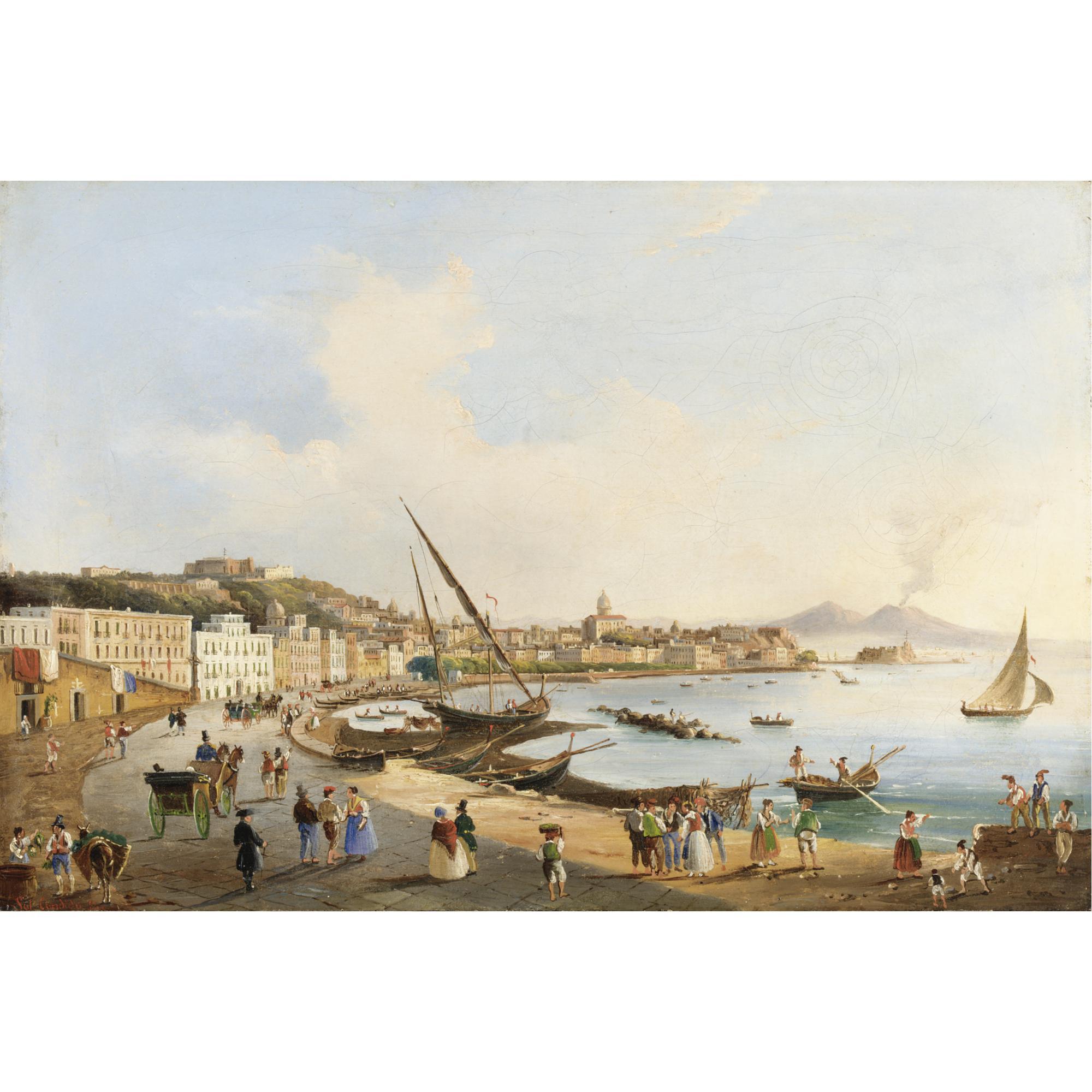 Salvatore Candido - Veduta Di Napoli Da Santa Lucia