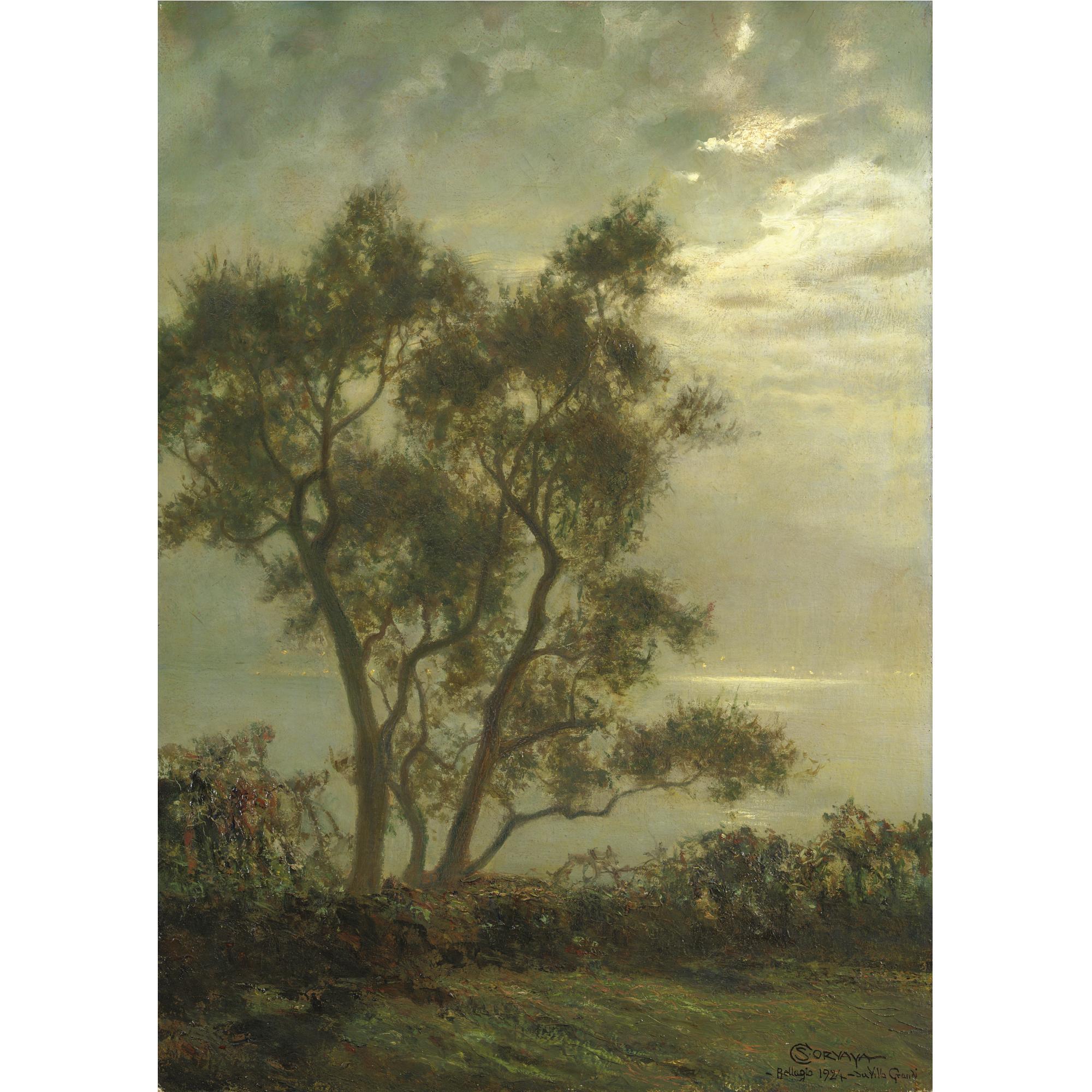 Salvatore Corvaya - Veduta Di Bellagio Da Villa Grandi