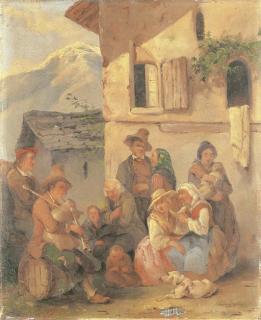 Salvatore Mazza - La preghiera Lo zampognaro