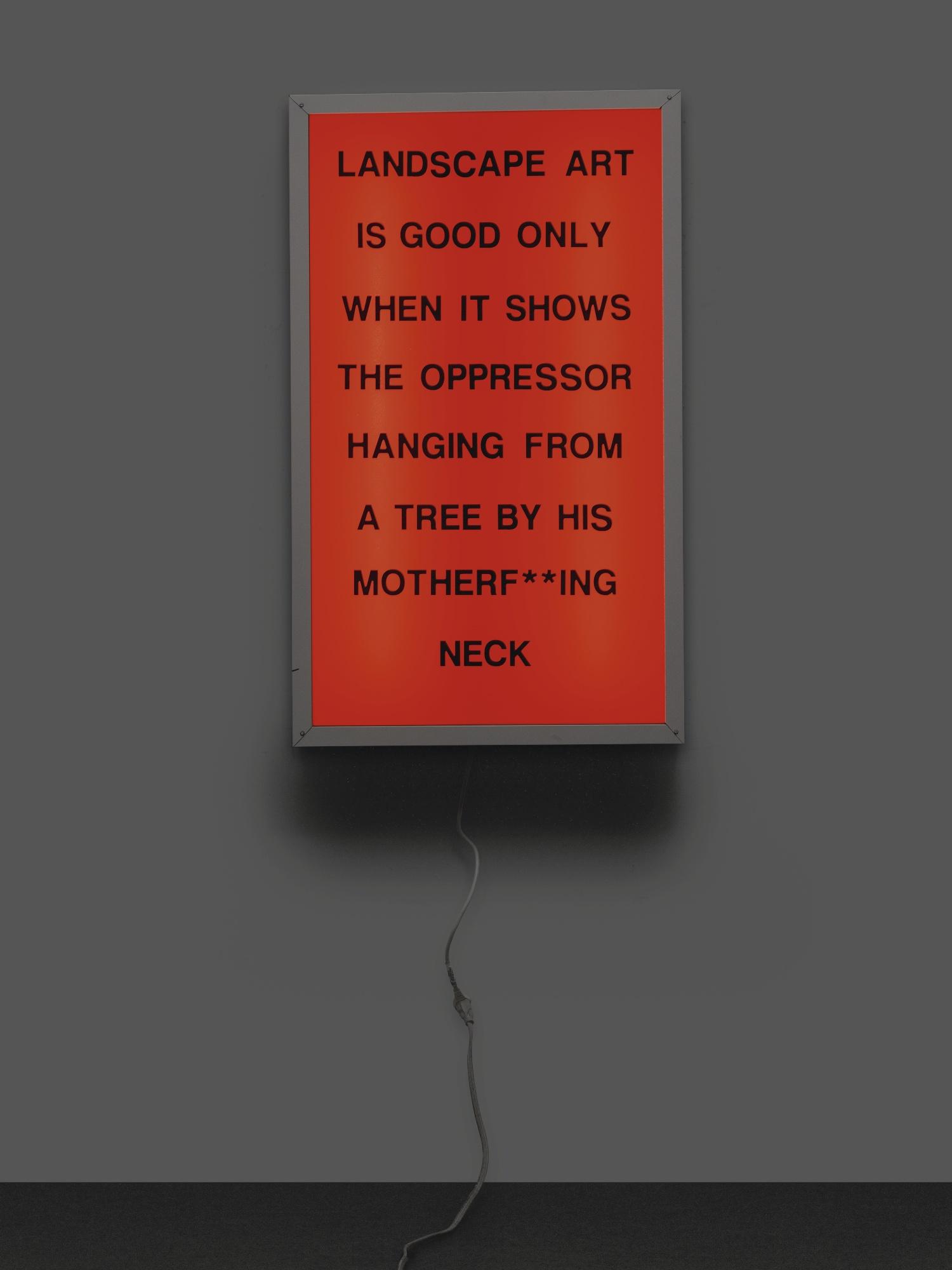 Sam Durant - Landscape Art Sign (Emory Douglas)