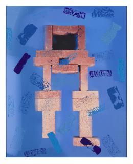 Sam Falls - Untitled (Building Blocks, Blue 3)