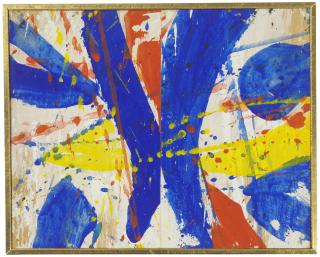 Sam Francis - Composition, Yellow, Blue, Black and White