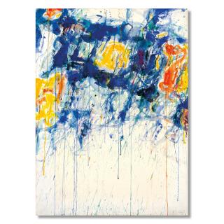 Sam Francis - Untitled - Blue, Yellow and White