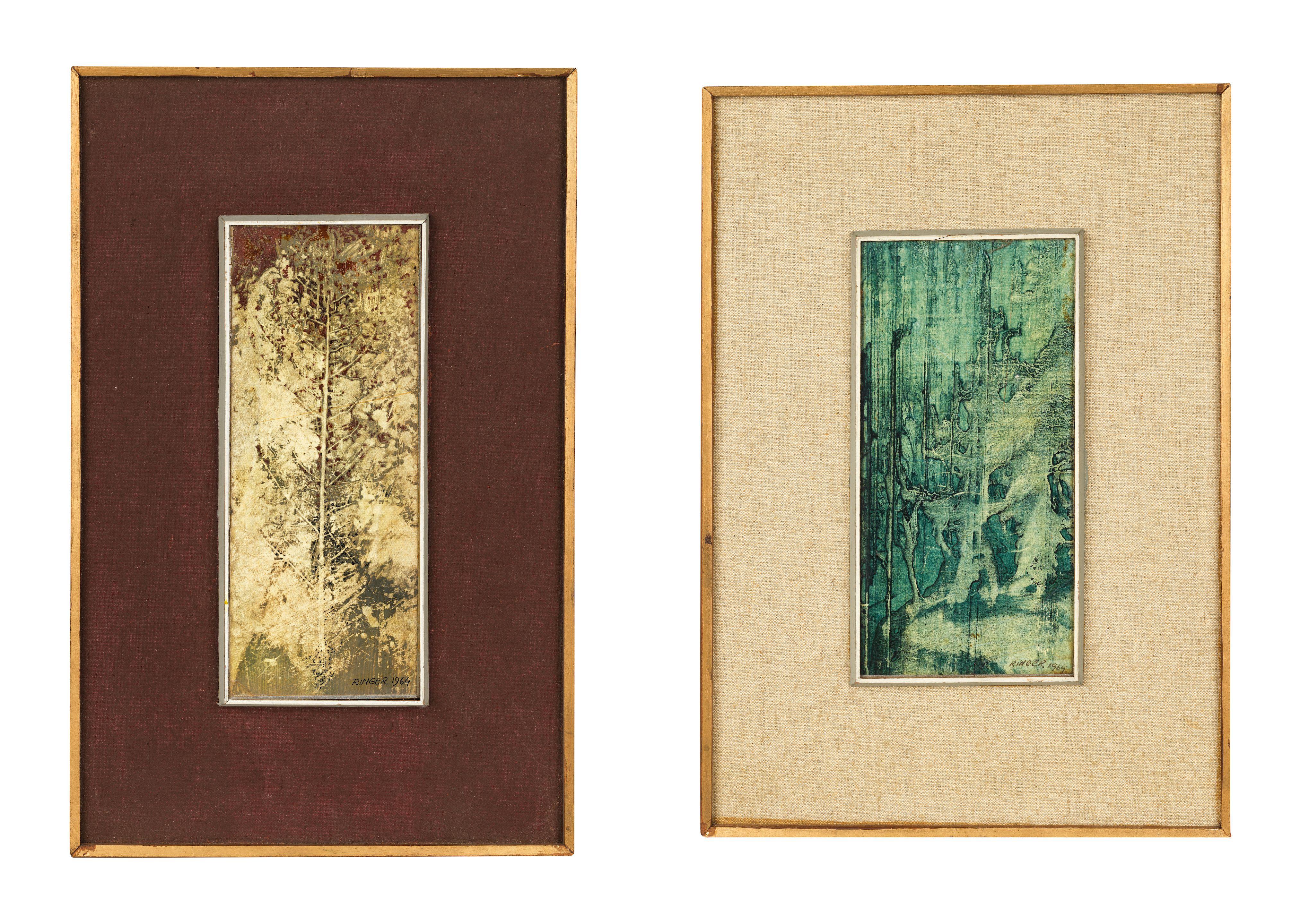 Sam Ringer - Arbre gris, Arbre bleiu (deux oeuvres)