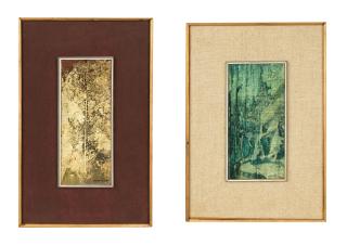 Sam Ringer - Arbre gris, Arbre bleiu (deux oeuvres)