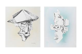 Sam Ringer - Deux portraits caricatures