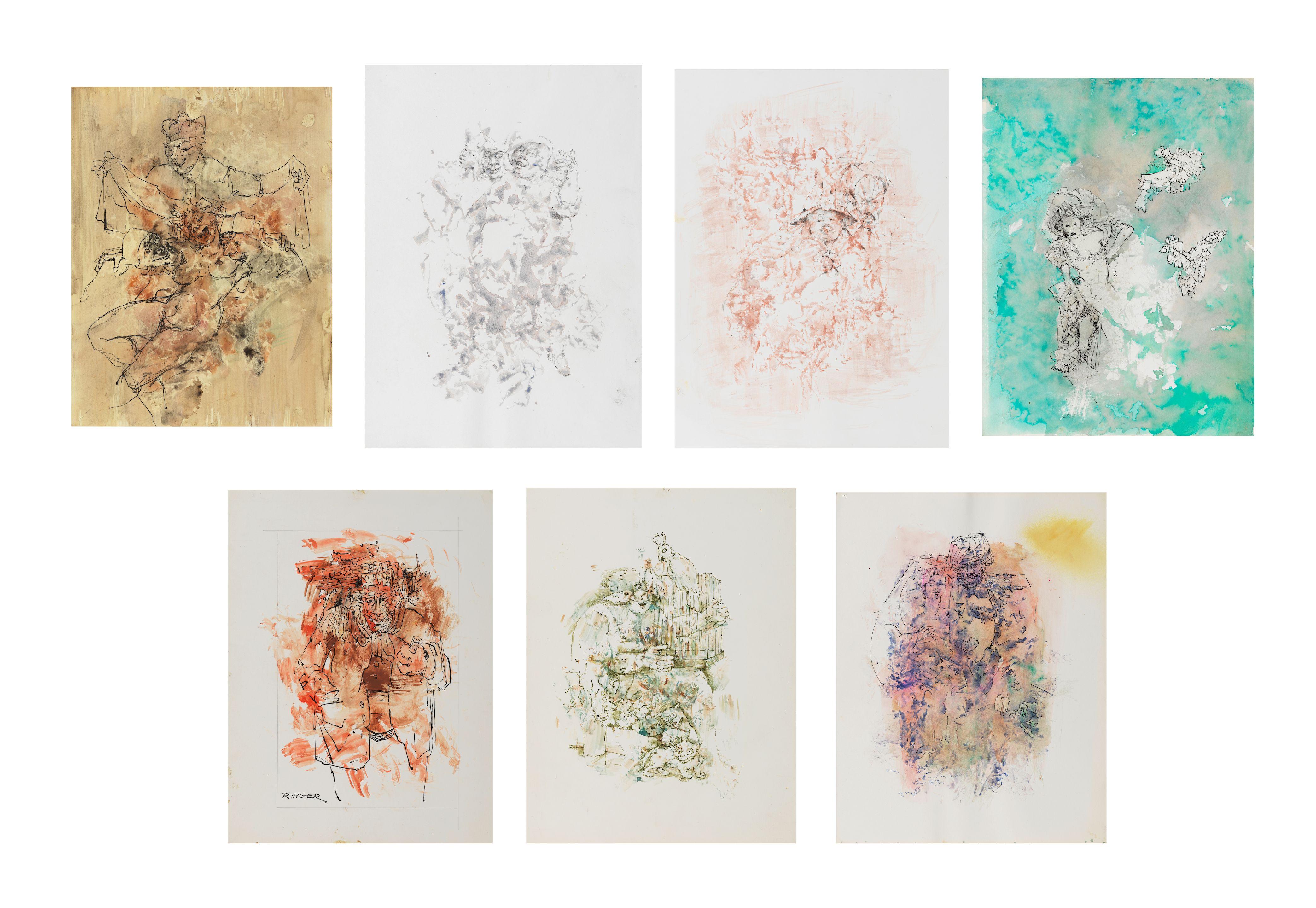 Sam Ringer - Groupe de sept dessins
