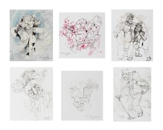 Sam Ringer - Groupe de six dessins