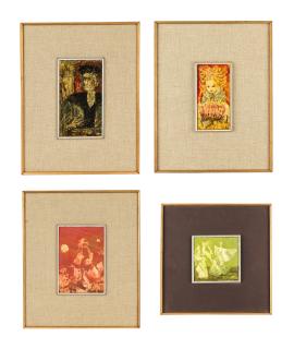 Sam Ringer - Jeune fille, Ombres blanches, Les deux lunes, Le marchand (quatre oeuvres)