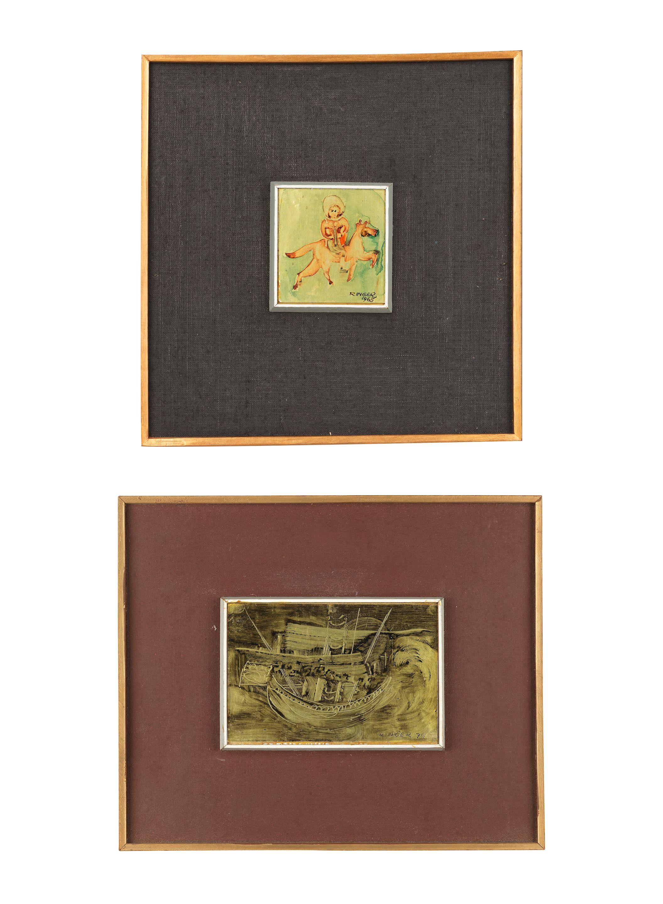 Sam Ringer - Le Bateau doré, Le cavalier (deux oeuvres)