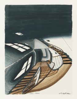 Sam Szafran - L\'Escalier De La Rue De Seinesam Szafran ; L\'Escalier De La Rue De Seine ; Etching Hightened With Watercolor ; Signed ; Dedicated ; Circa 1975 ; Rives Wove Paper