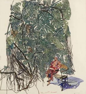 Sam Szafran - Lilette aux plantes