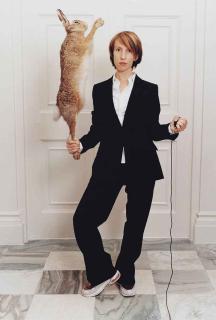 Sam Taylor-Wood - Self-Portrait in a Single Breasted Suit with Hare