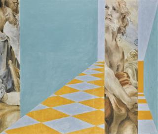Samia A. Halaby - American untitled (Big Michelangelo Perspective No. 162)