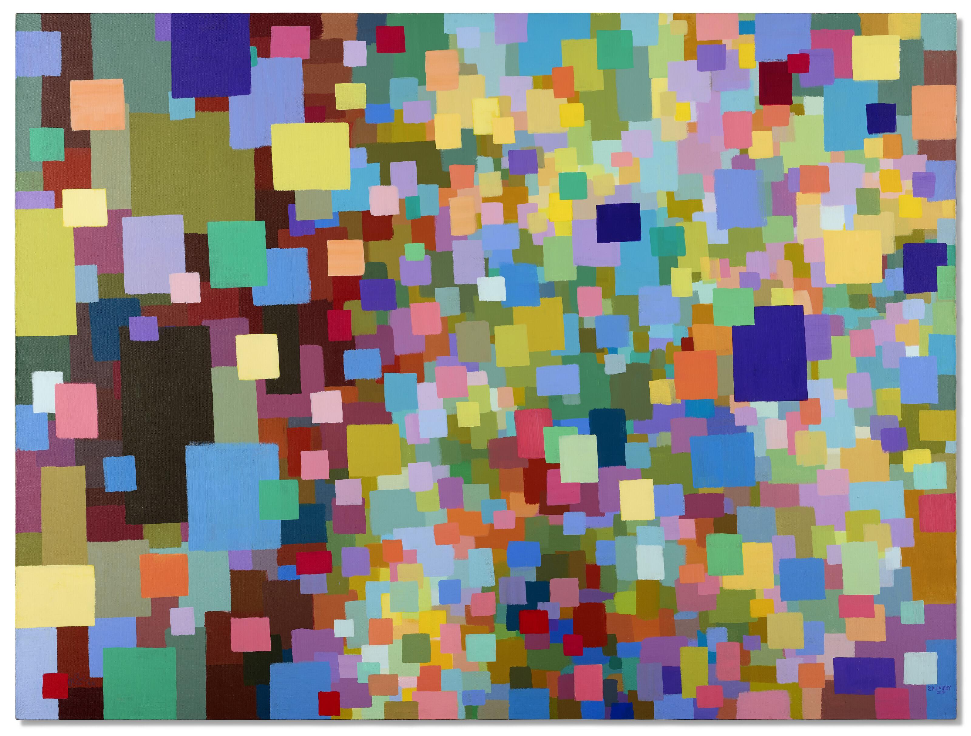 Samia Halaby - Green and Earth