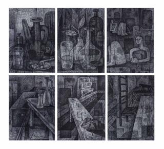 Samir Rafi - (I-Iv, Vi) Untitled  (V) Pierre Sur Table