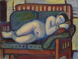 Samir Rafi - Untitled (Blue nude)