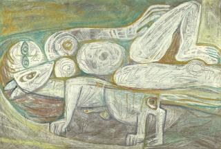 Samir Rafie - Egyptianuntitled (Woman And Dog)