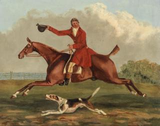 Samuel Alken, Jr. - Huntsmen riding with hounds, a pair