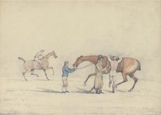 Samuel Alken, Jun. - Past the starting post; and Mounting up (illustrated)