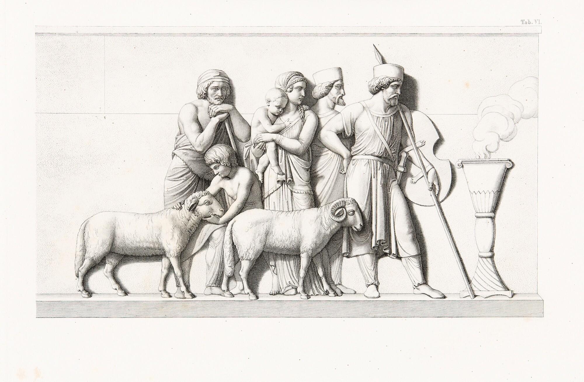 Samuel Amsler - 14 Bll.: Alexander des Großen Einzug in Babylon.