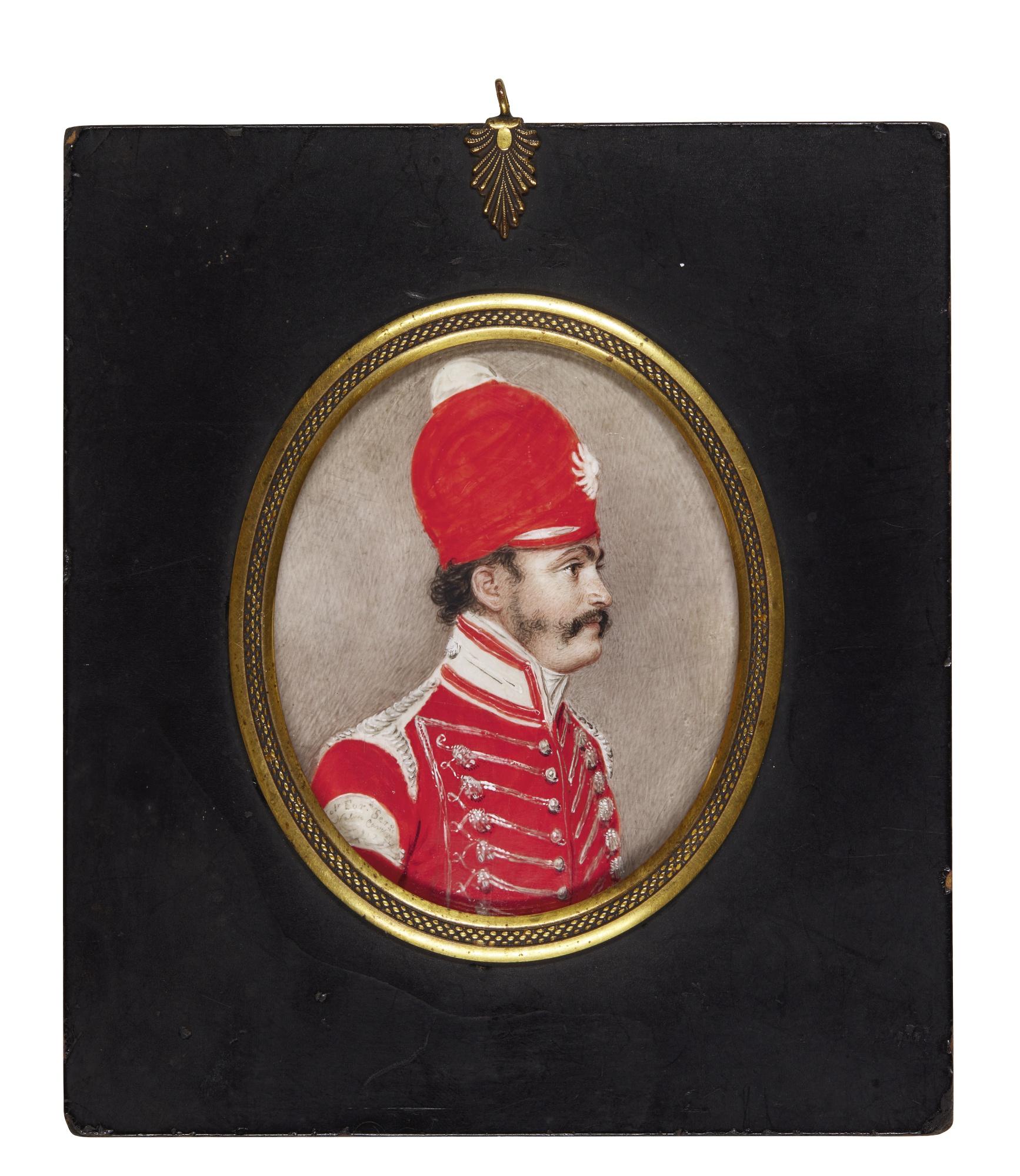 Samuel Andrews - Portrait Of An Officer Of The Horse Guards Of The Governor-General Of Bengal, Circa 1800