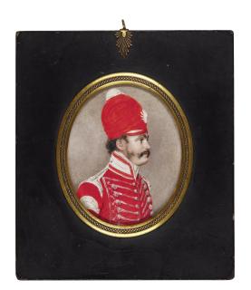 Samuel Andrews - Portrait Of An Officer Of The Horse Guards Of The Governor-General Of Bengal, Circa 1800