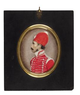 Samuel Andrews - Portrait Of An Officer Of The Horse Guards Of The Governor General Of Bengal, Circa 1800