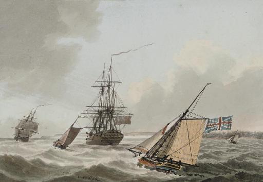 Samuel Atkins - Frigates of the Royal Navy off Torbay, Devon