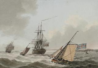 Samuel Atkins - Frigates of the Royal Navy off Torbay, Devon