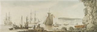 Samuel Atkins - Two Views Of Shipping Off The Isle Of Wight