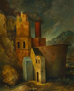 Samuel Bak - Surreale Landschaft.