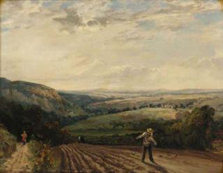 Samuel Bough, R.S.A. - Sowing the seed