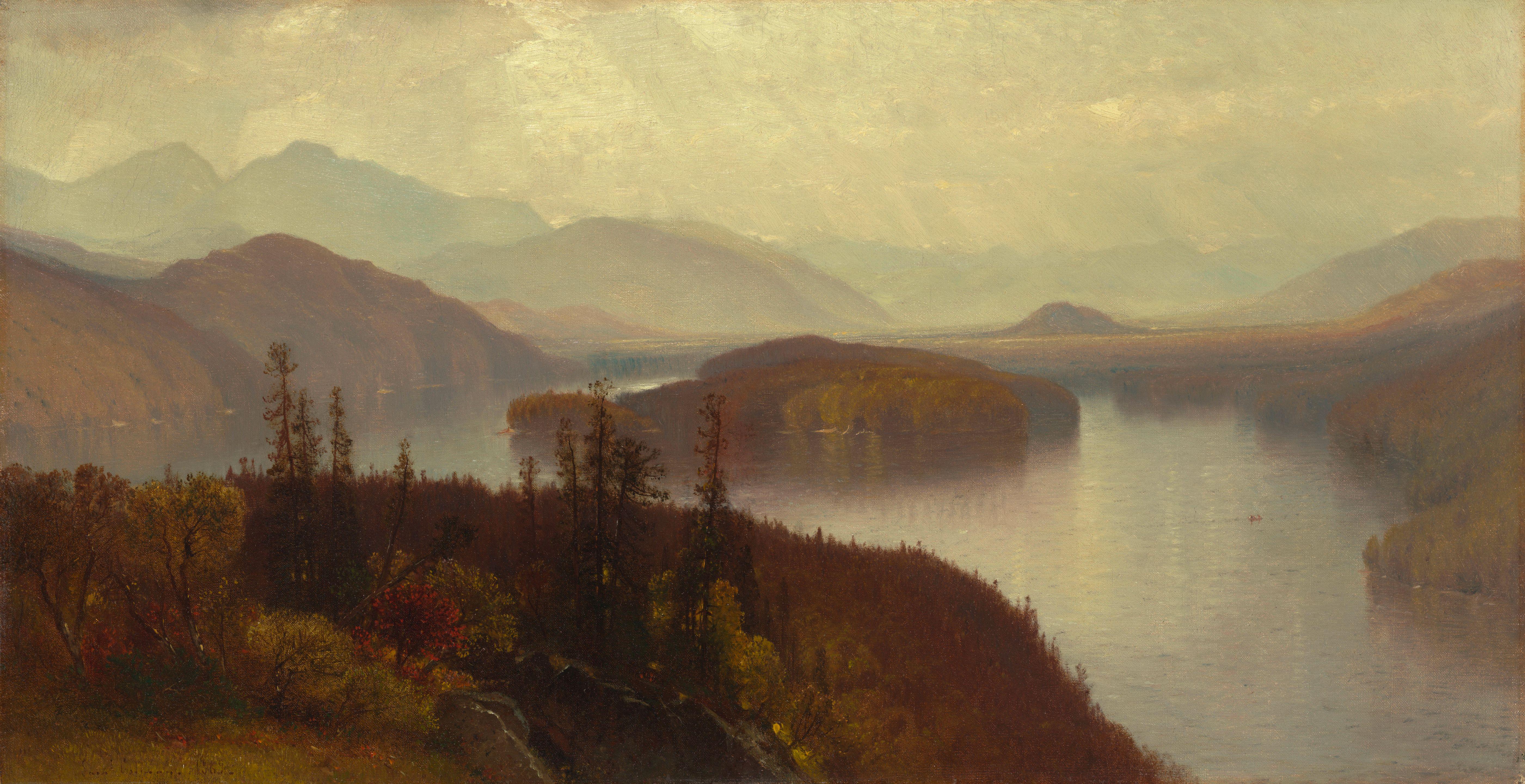 Samuel Colman - View of Lake Placid from Whiteface Mt., Adirondacks