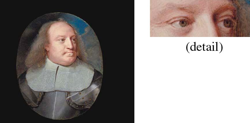 Samuel Cooper - A Gentleman Called John Campbell, Earl of Loudoun (1598-1663), In Gilt-Studded Armour, Large White Patterned Lawn Collar; Sky And Cloud Background