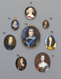 Samuel Cooper - A Young Gentleman, In Gilt-Studded Armour, White Lawn Collar, Light Brown Hair Falling To His Shoulders