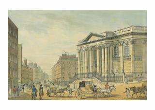 Samuel Frederick Brocas - The Royal Exchange, Dame Street, with a distant view of College Green