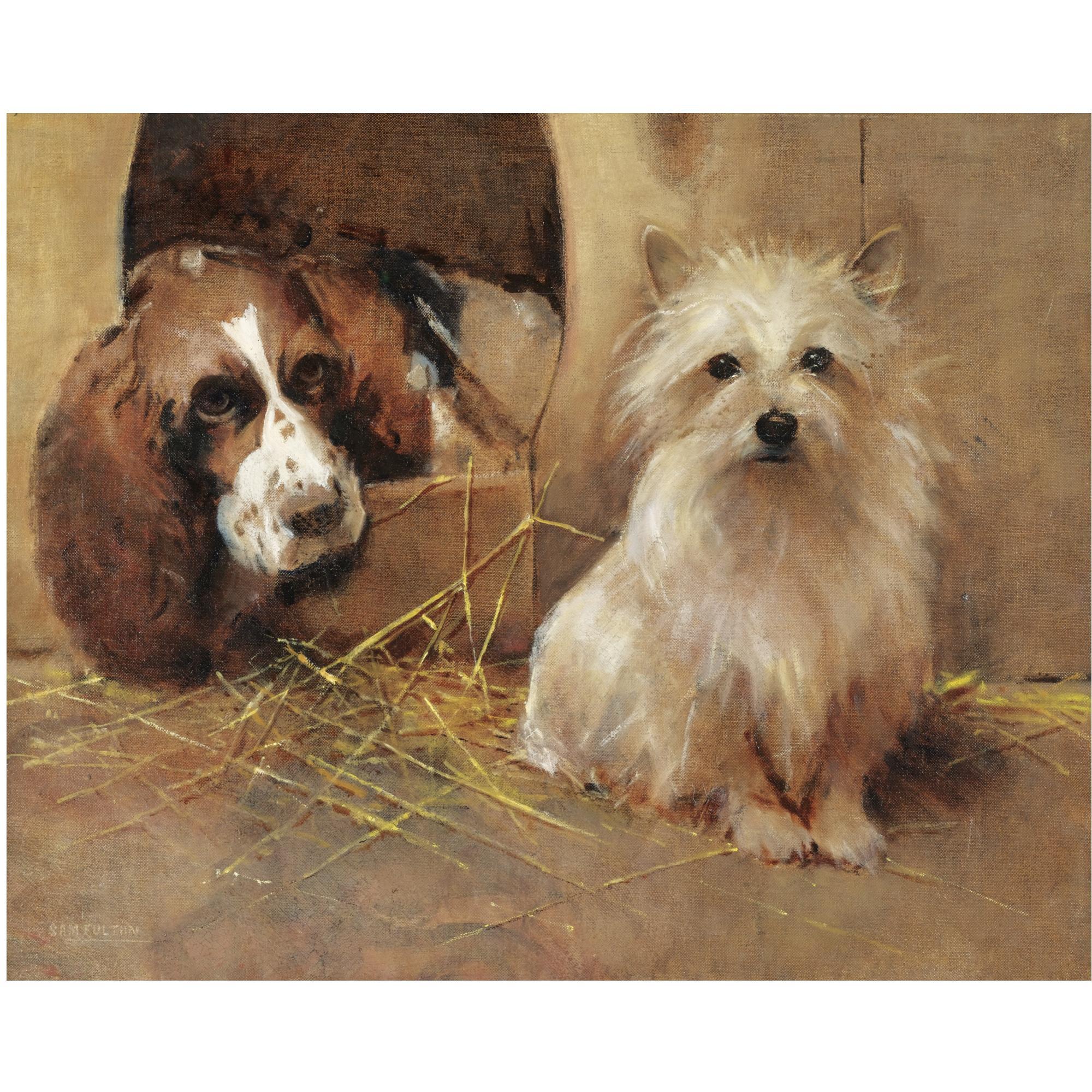 Samuel Fulton - Spaniel And Cairn Terrier