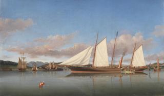 Samuel H. Fyfe - A steam yacht moored in the Firth of Clyde
