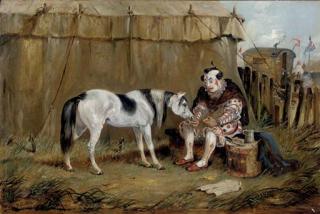 Samuel Henry Alken - Circus pony and clown