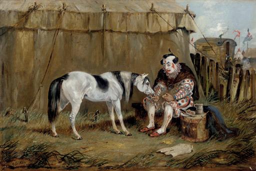 Samuel Henry Alken - Circus Pony and Clown