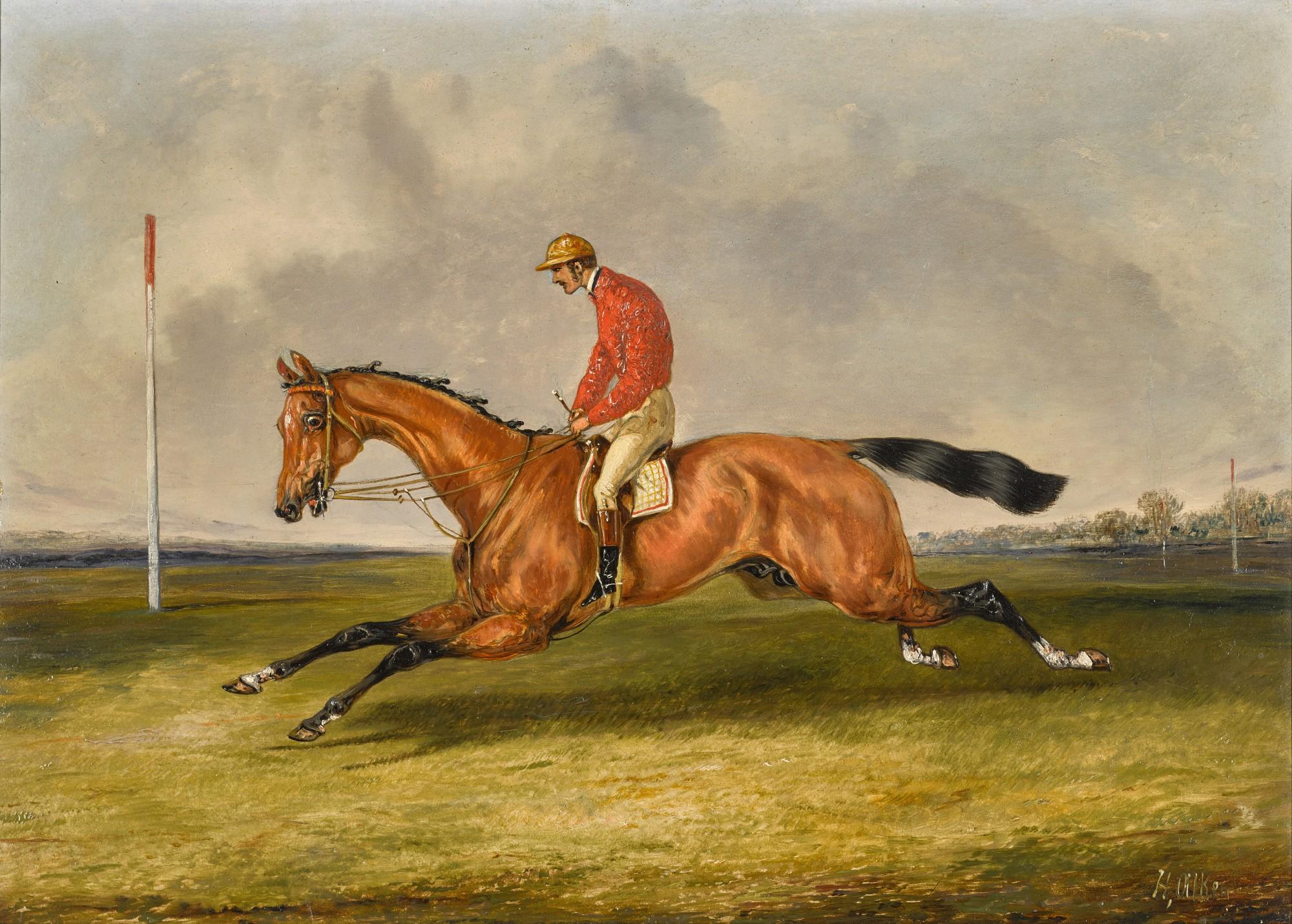 Samuel Henry Alken - Mornington, a light bay racehorse, with jockey up