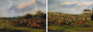 Samuel Henry Alken - The Start Of The Epsom Derby; The Finish Of The Epsom Derby