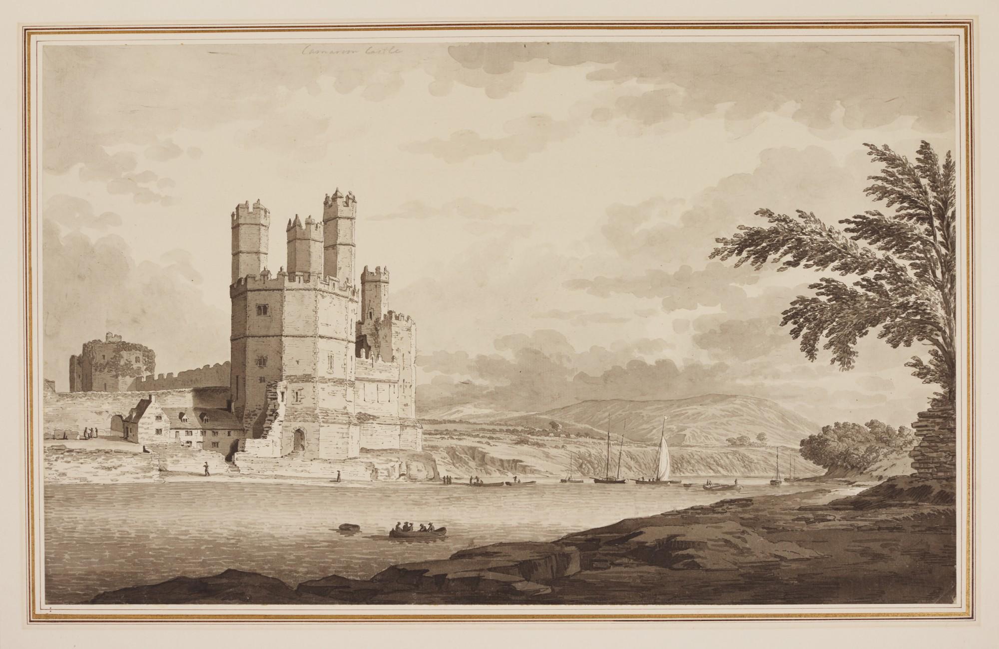Samuel Hieronymus Grimm - Caernarvon Castle, North Wales