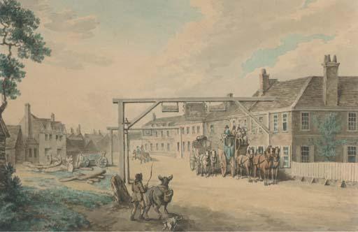 Samuel Howitt - Coaches and horses before the White Hart Inn
